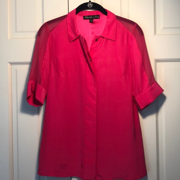 Elizabeth and James Pink Silk Blouse - Picture 1 of 7